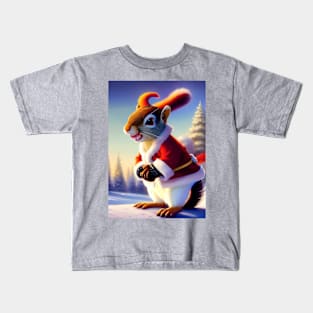 HAPPY FATHER CHRISTMAS SQUIRREL Kids T-Shirt